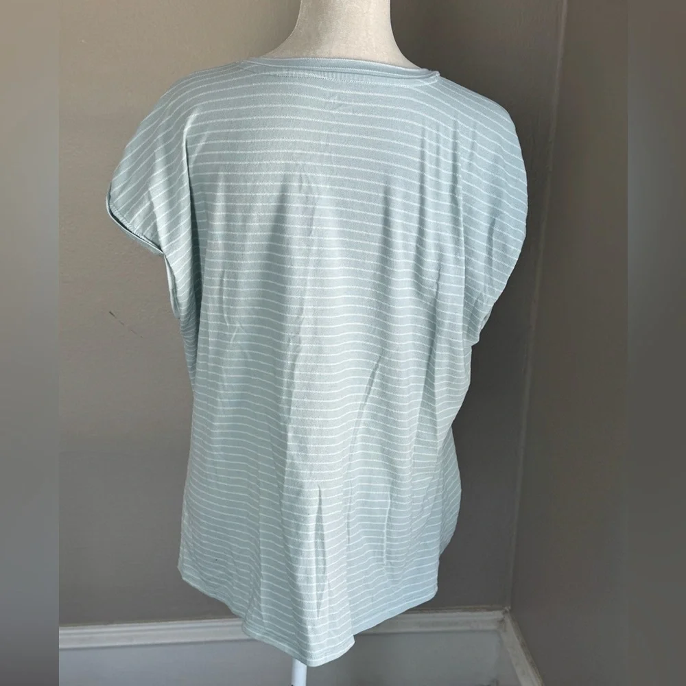 Maurices 24/7 Austin Stripes Knot Hem Short Sleeve Tee - Picture 6 of 8